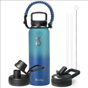 40oz Water Bottle Insulated with Lid and Straw,Double Wall Vacuum Stainless Steel Tumbler Sports